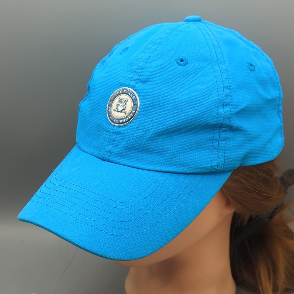 The Evans At Canal Shores Golf Club Imperial Hat Cap Adjustable Blue OSFA Owl